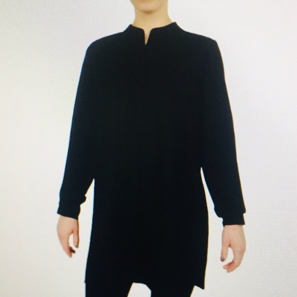 Elegant Anne Klein Nehru Black Tunic NWT - Picture 2 of 8